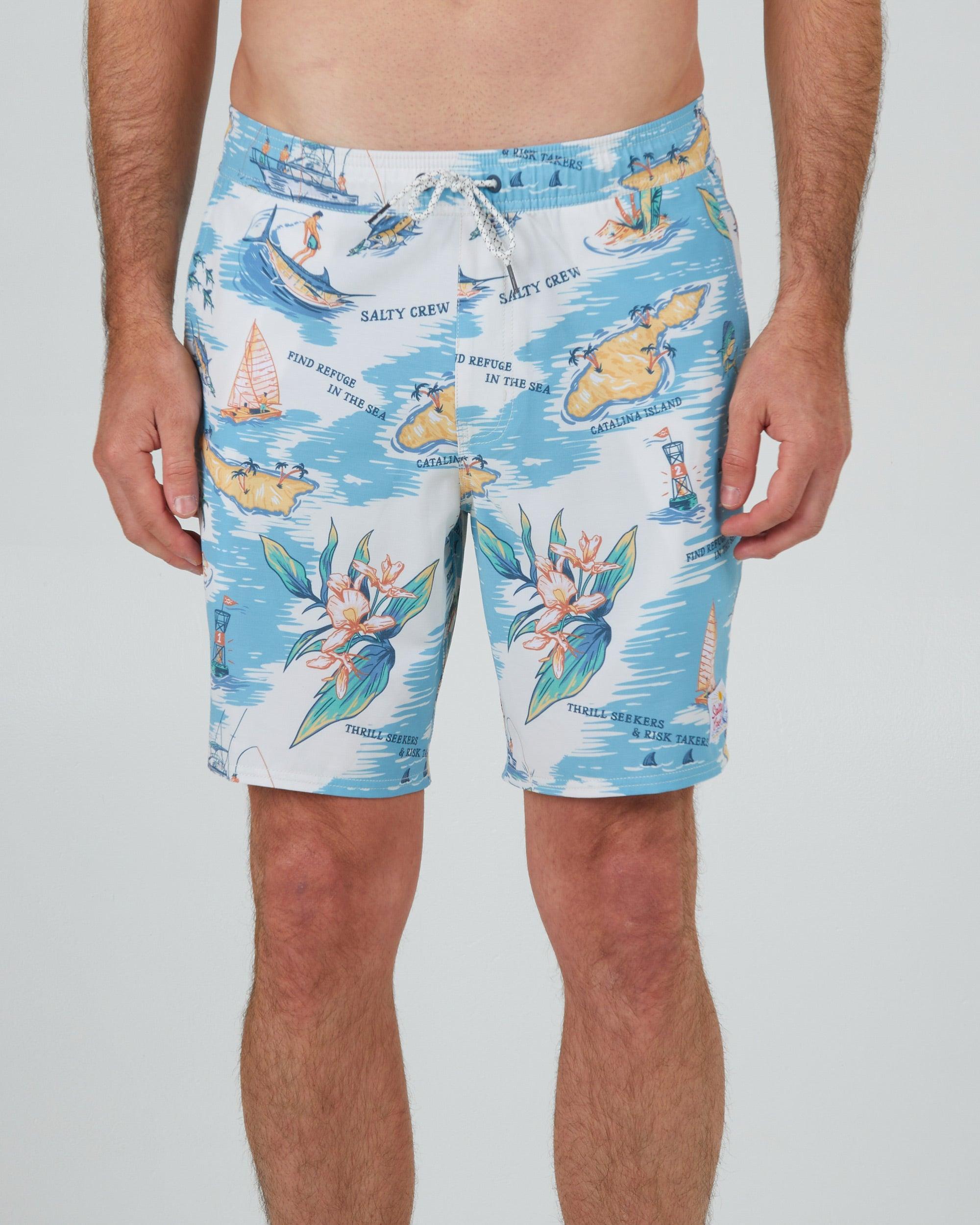 Salty Island Boardshort - Off White Male product image