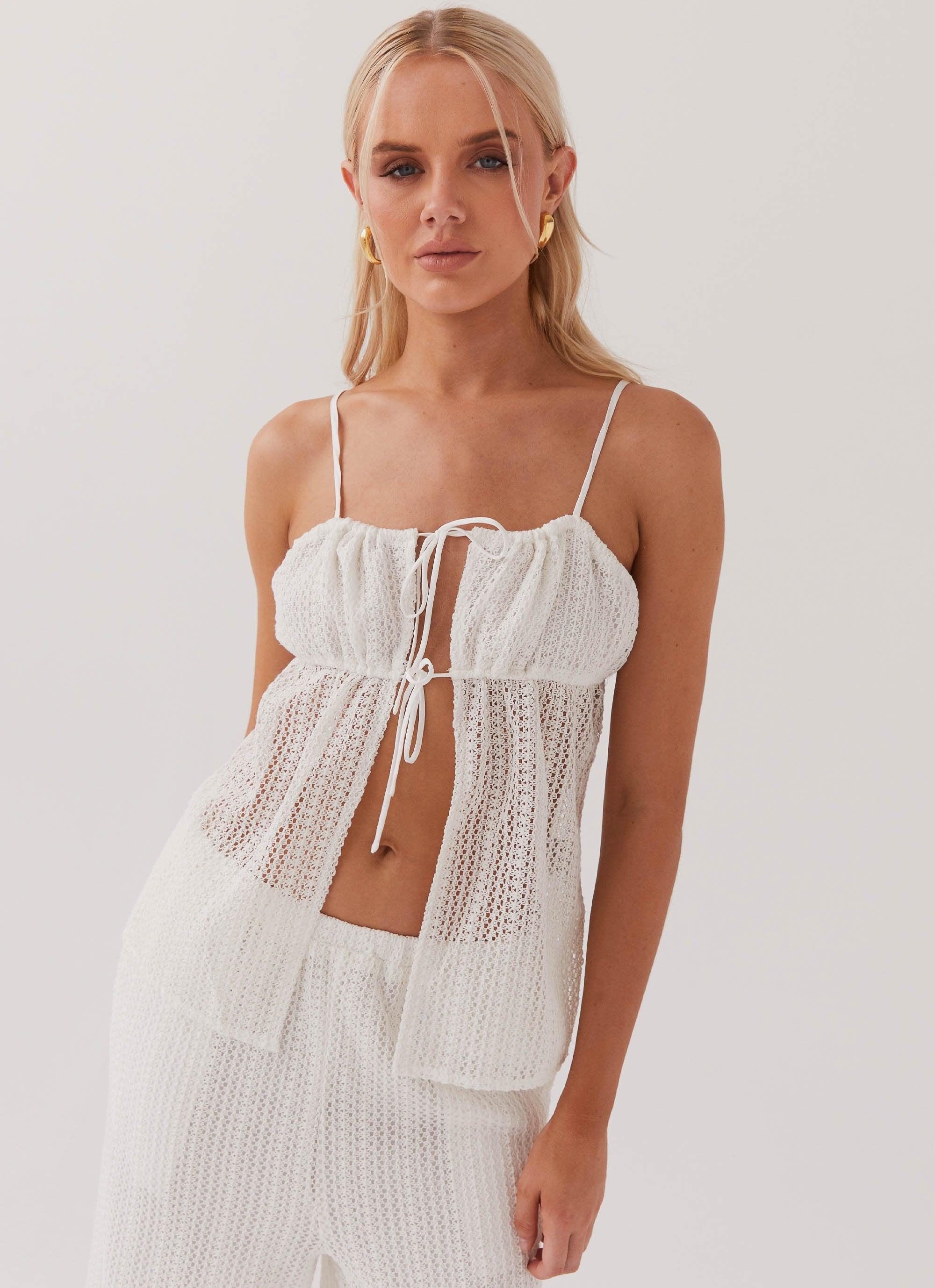 Karley Knit Top - White Product Image