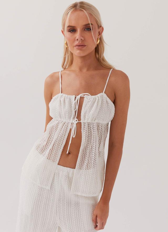 Karley Knit Top - White Product Image