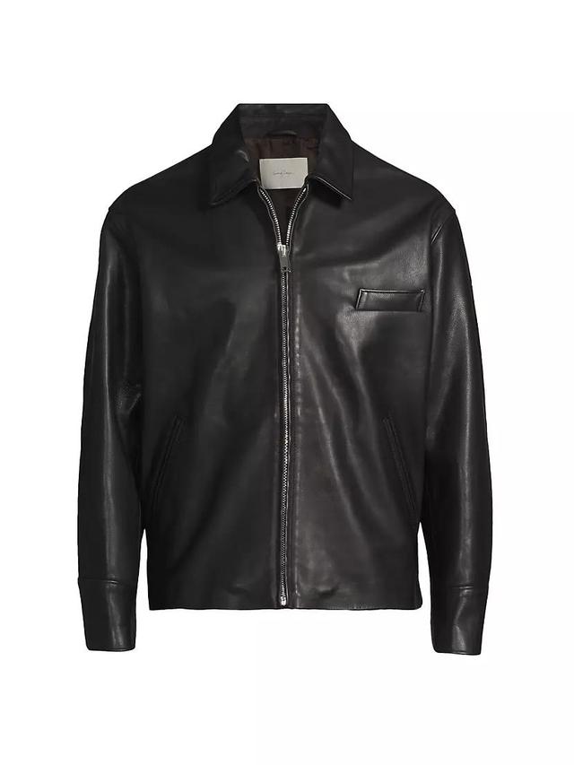 Rider Relaxed Leather Jacket Product Image