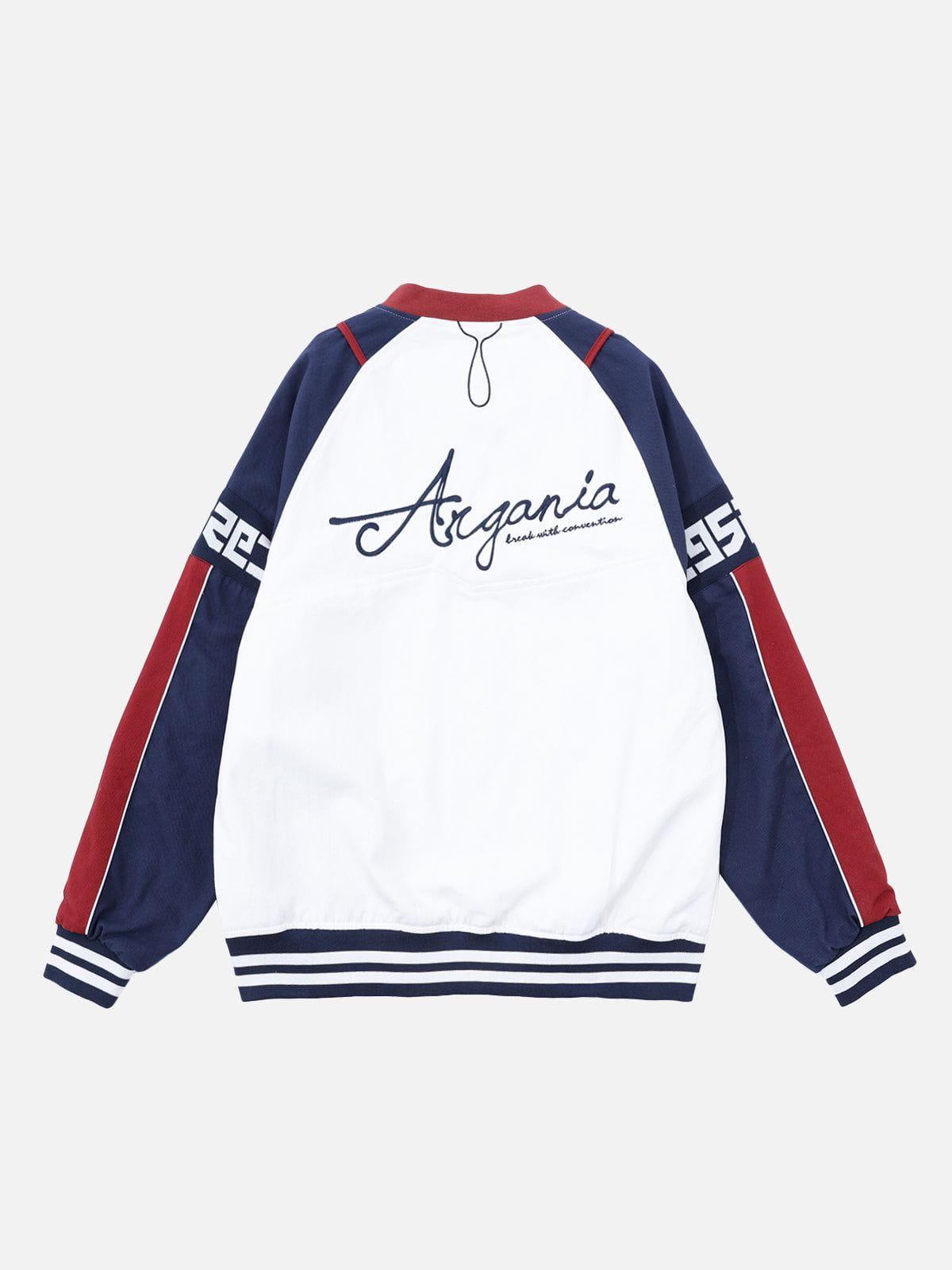 Aelfric Eden Vintage Patchwork Varsity Jacket Product Image