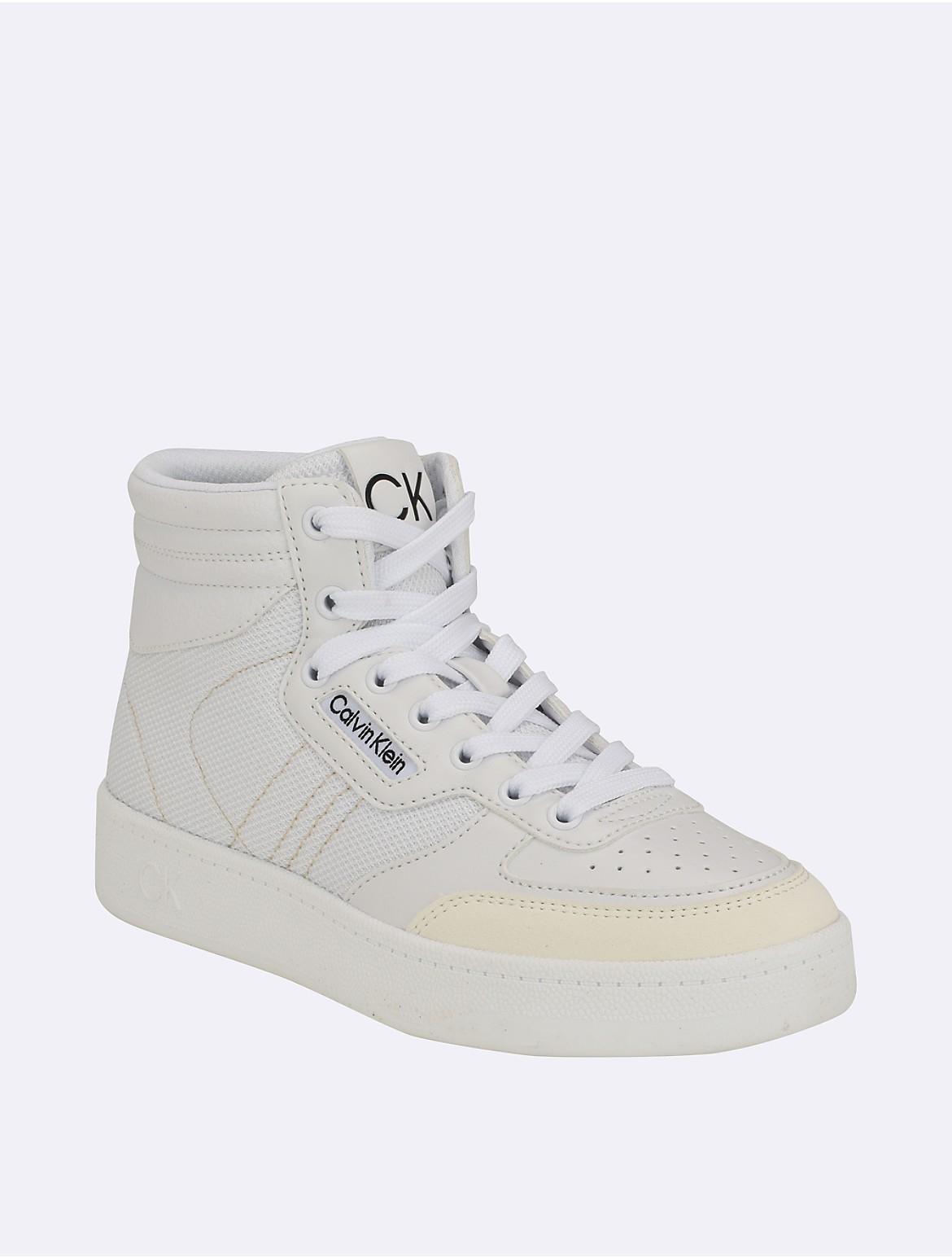 Calvin Klein Womens Womens Radlee High Top Sneaker - White - 5 Product Image