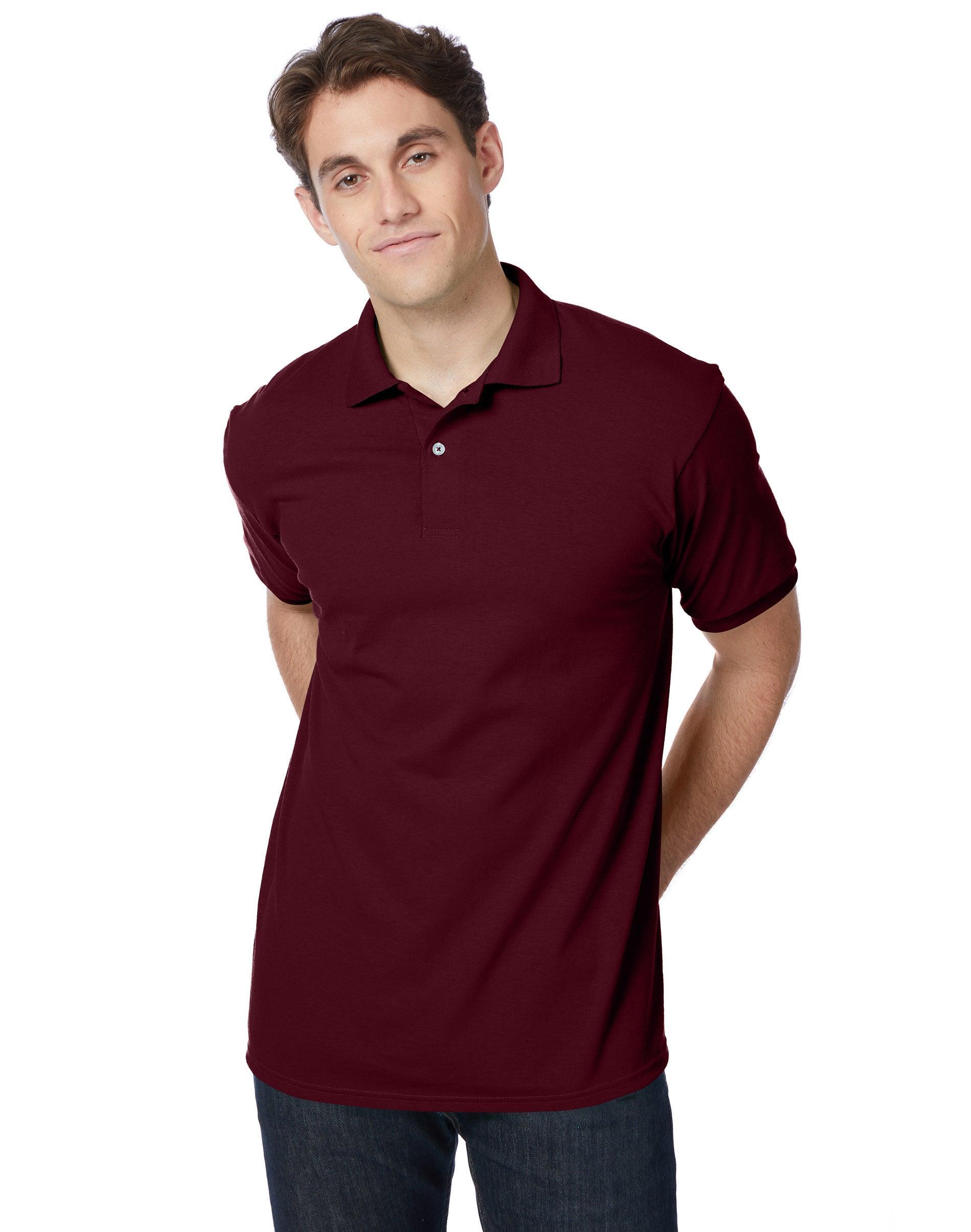 Hanes EcoSmart Mens Polo Shirt (Big & Tall Sizes Available) Ash S Product Image