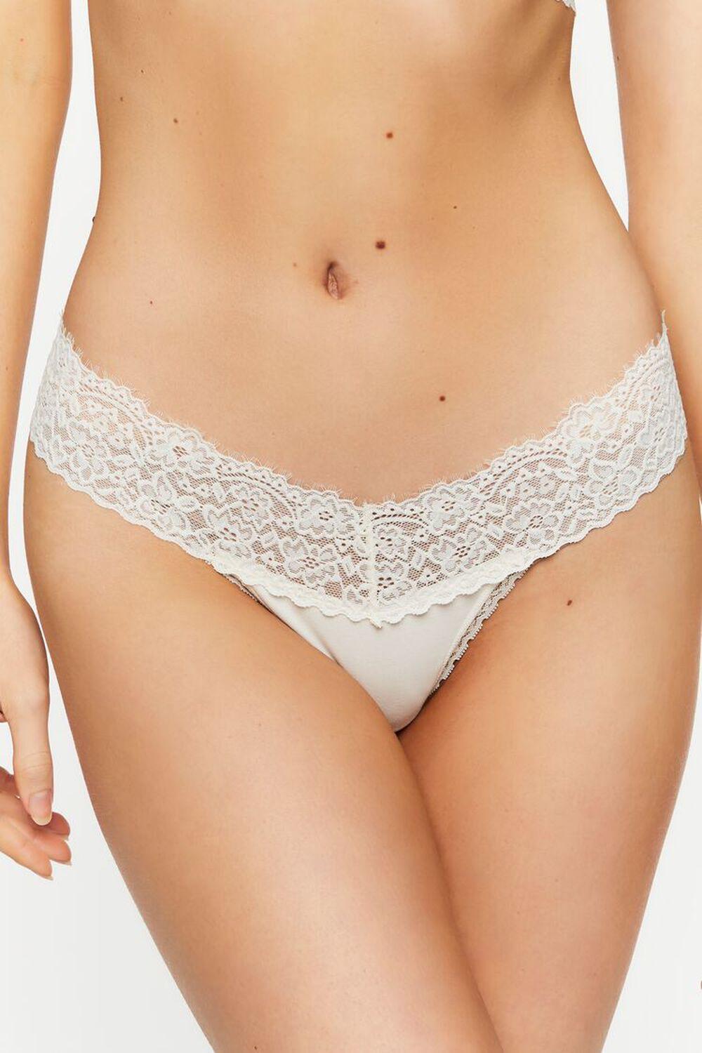 Lace-Trim Thong Panties | Forever 21 Product Image