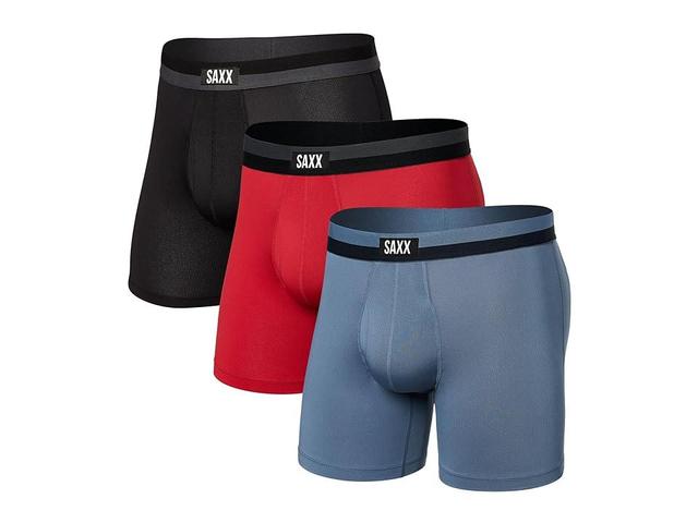 SAXX UNDERWEAR Sport Mesh Boxer Brief Fly 3-Pack (Sunset/Stone Men's Underwear Product Image