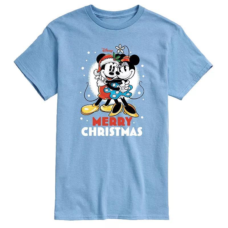 Disneys Big & Tall Merry Christmas Mickey & Minnie Graphic Tee, Mens Product Image