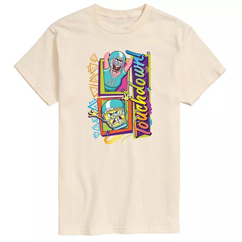 Mens SpongeBob SquarePants Touchdown Tee Blue Product Image