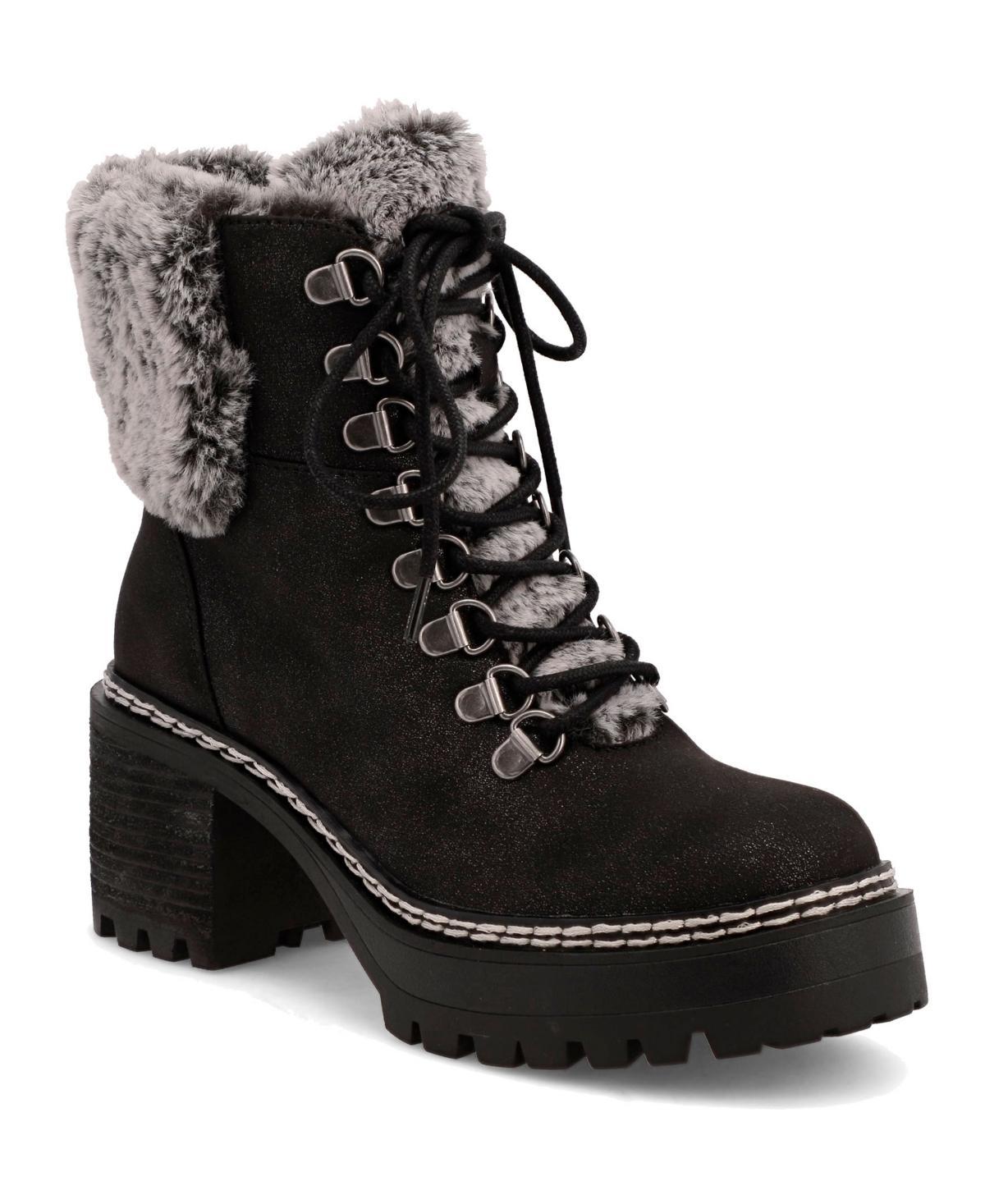 Mia Womens Tiler Cold Weather Lace Up Cozy Combat Booties product image