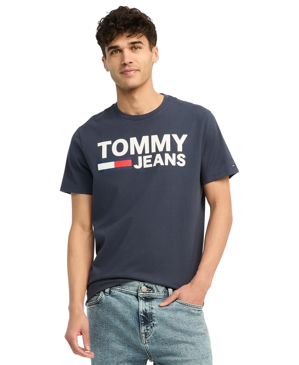 Tommy Hilfiger Mens Tommy Jeans Lock Up Logo Graphic T-Shirt Product Image