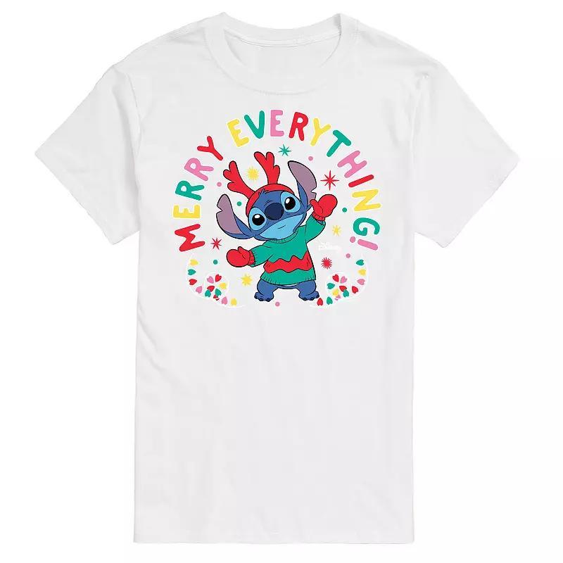 Disneys Lilo & Stitch Big & Tall Merry Everything Graphic Tee, Mens Product Image