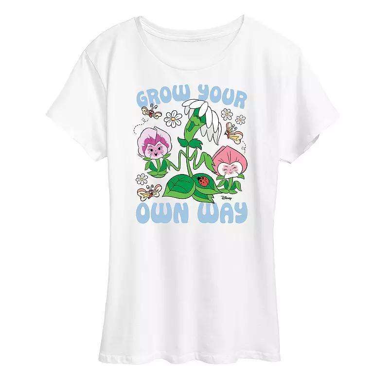 Disneys Alice in Wonderland Womens Flowers Grow Graphic Tee Product Image