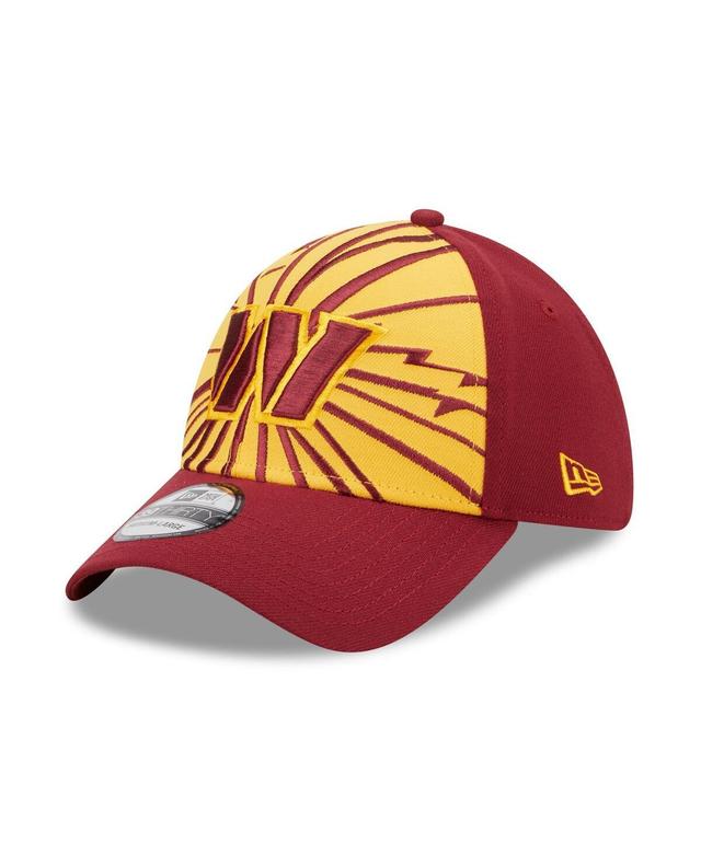 Men's New Era Gold/Burgundy Washington Commanders Shattered 39THIRTY Flex Hat Product Image