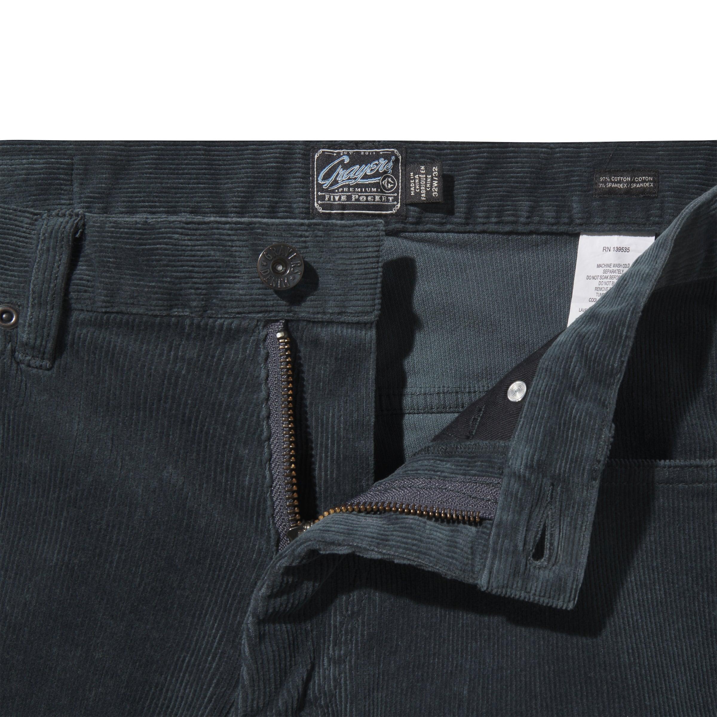 Burlington 5 Pocket Stretch Corduroy - Slate Gray Product Image