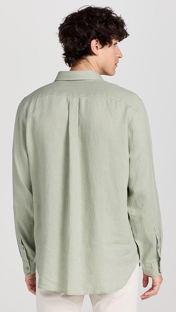 Vince Linen Long Sleeve Shirt | Shopbop Product Image