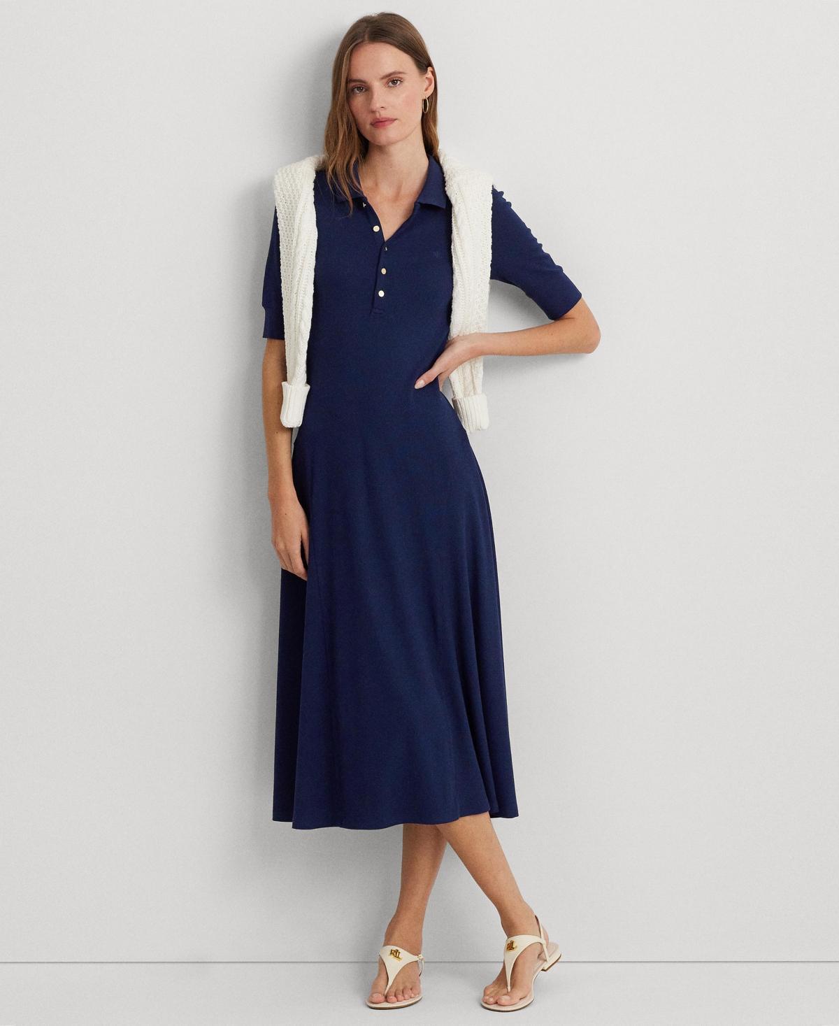 Lauren Ralph Lauren Cotton-Blend Polo Dress (Refined ) Women's Dress Product Image