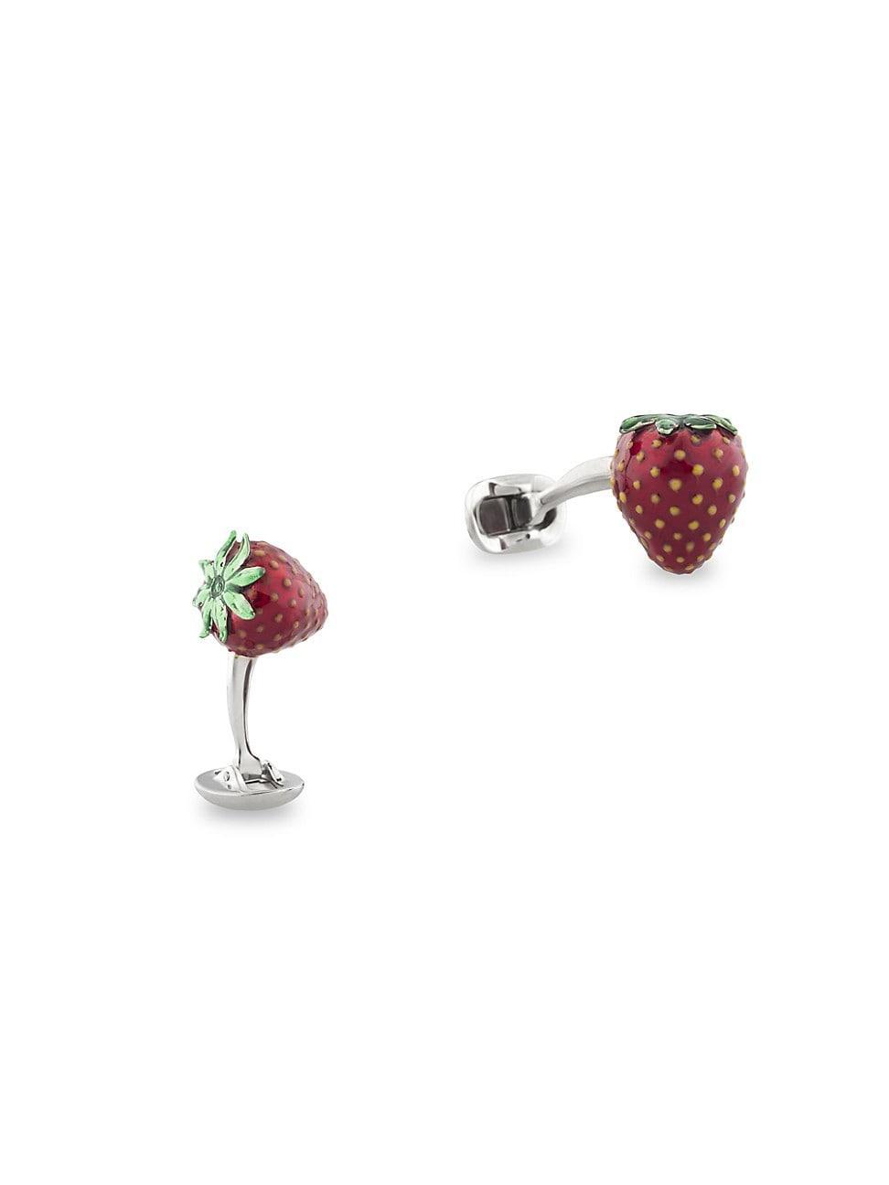 Mens 72nd Street Sterling Silver Strawberry Cufflinks Product Image