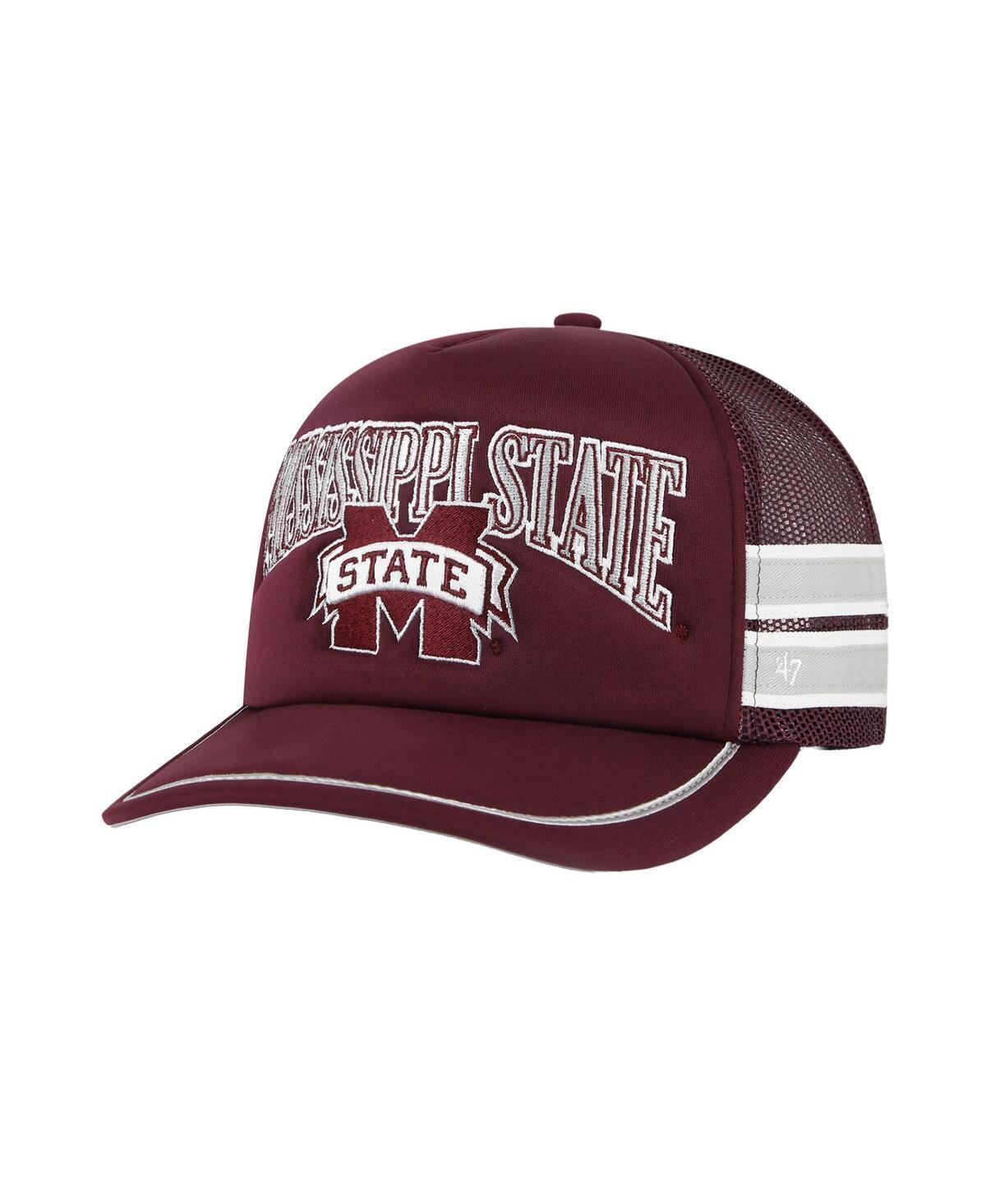 Mens 47 Maroon Mississippi State Bulldogs Sideband Trucker Adjustable Hat Product Image