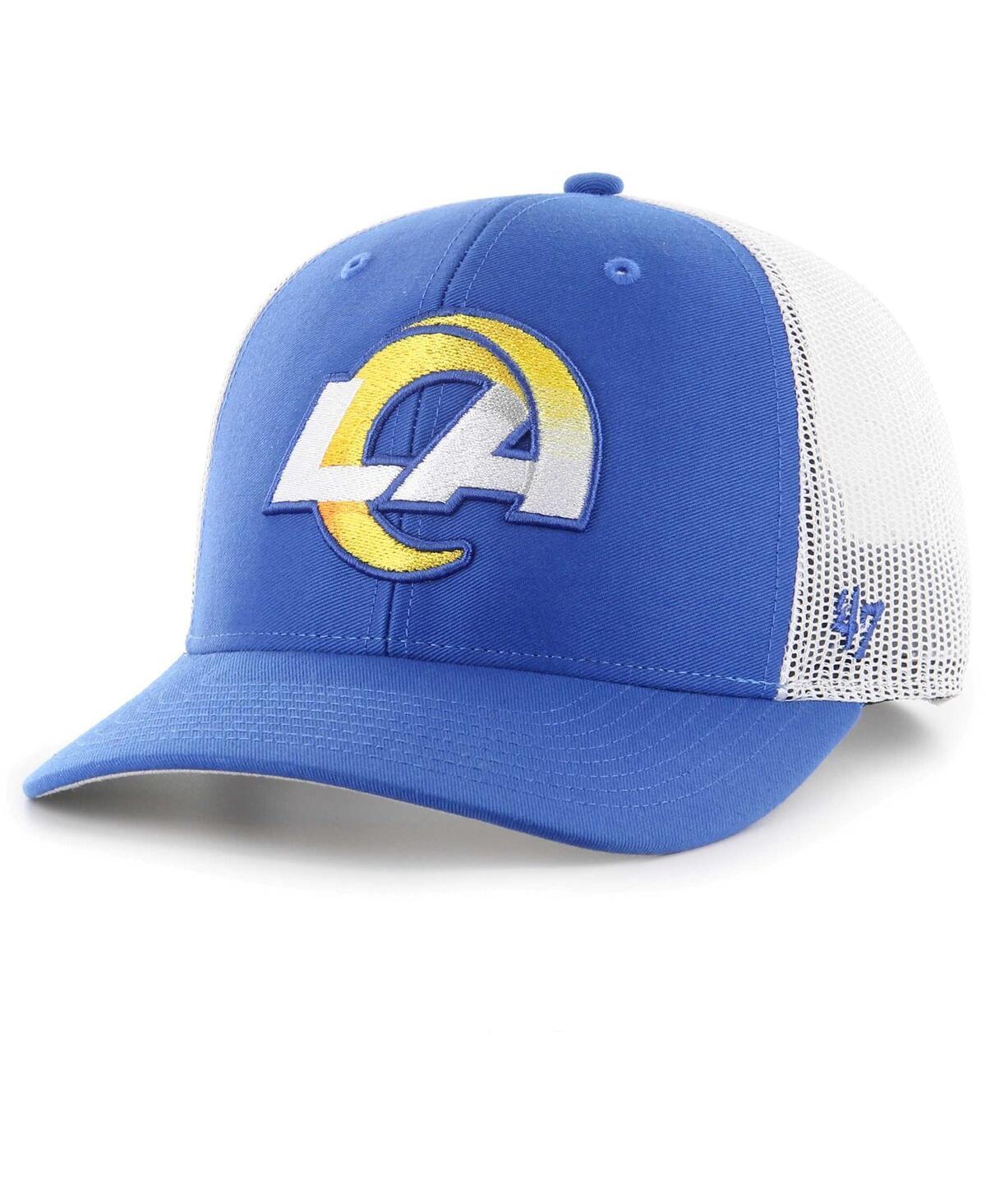 Mens 47 Royal Los Angeles Rams Adjustable Trucker Hat Product Image