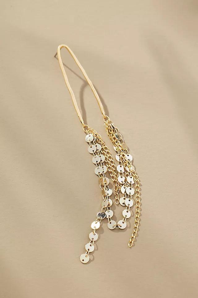 Metal Disc Drop Earrings Product Image