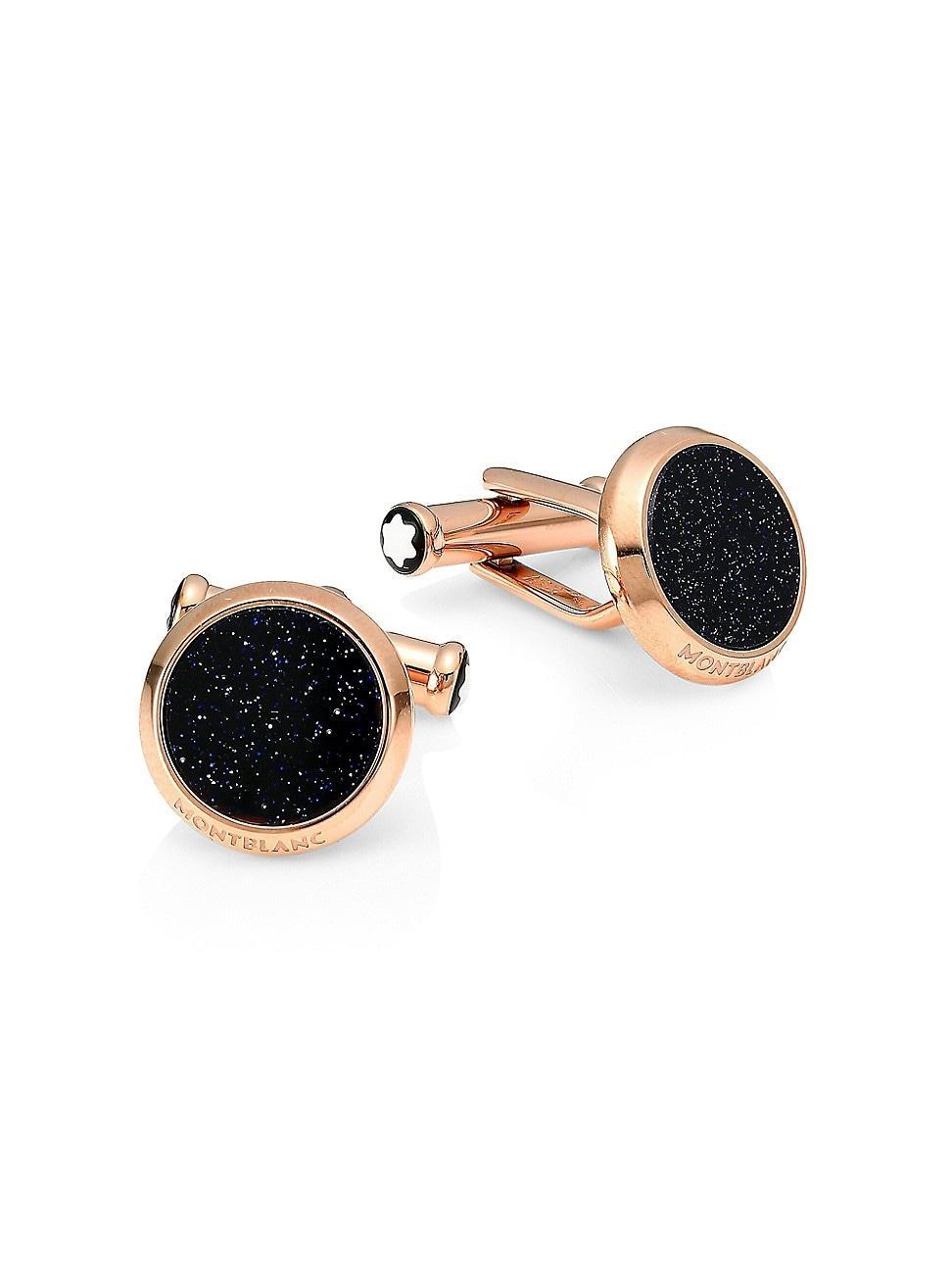 Mens Goldtone Stainless Steel Round Cufflinks Product Image