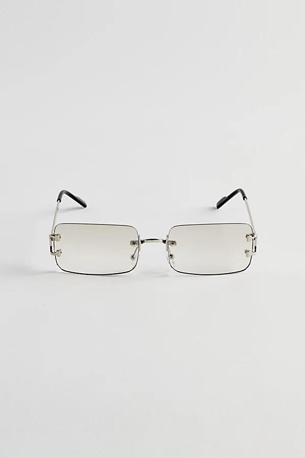 Carter Rimless Rectangle Sunglasses Mens at Urban Outfitters Product Image