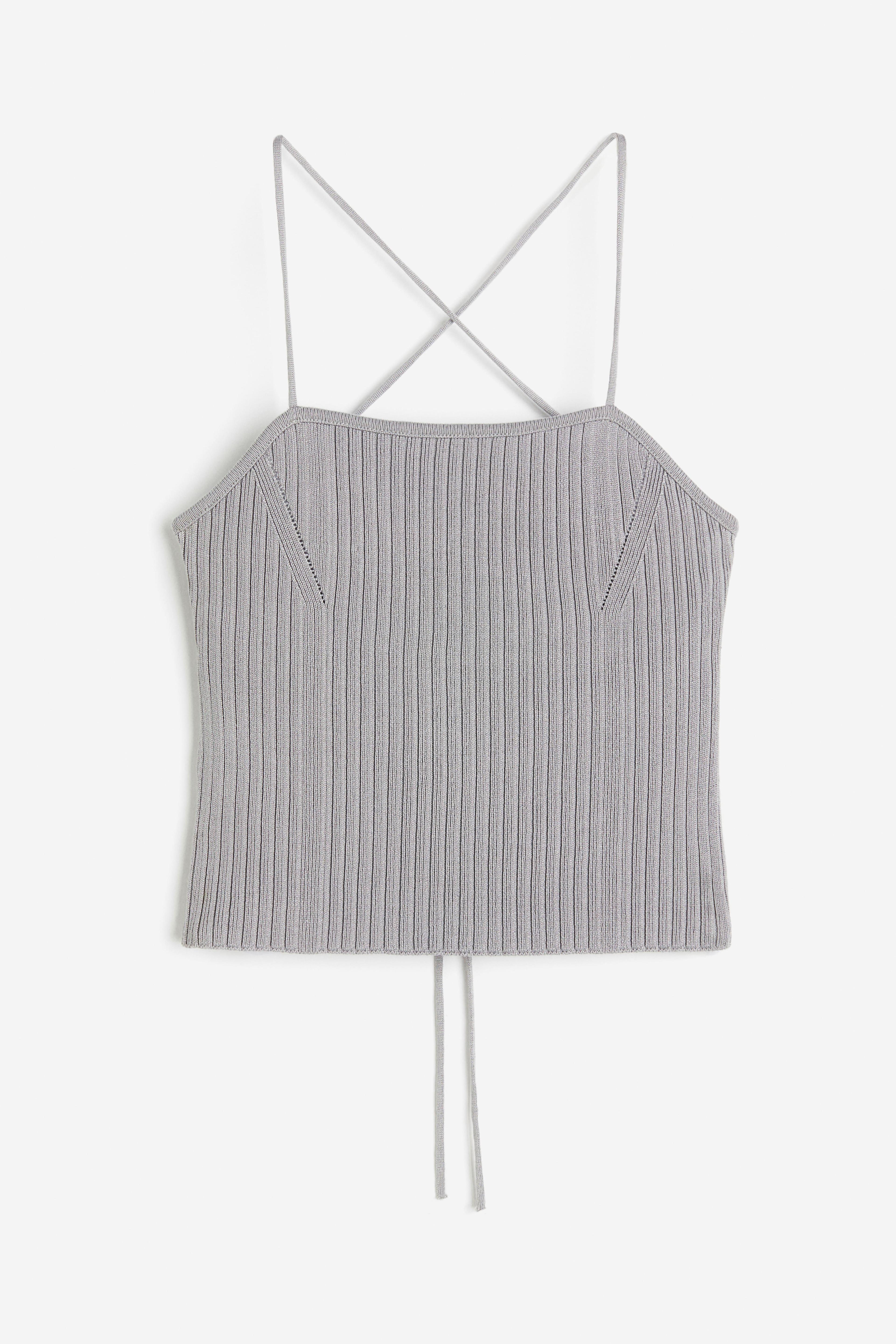 Tie-detail Rib-knit Top product image