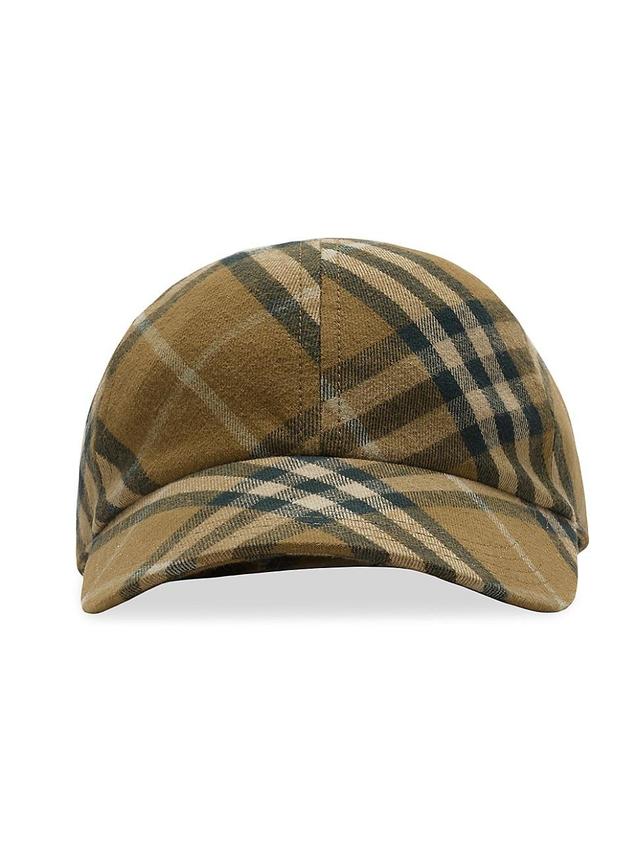 Mens Check Twill Baseball Cap Product Image