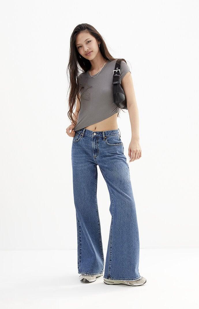 Women's Lena Dark Indigo Low Rise Super Baggy Jeans product image