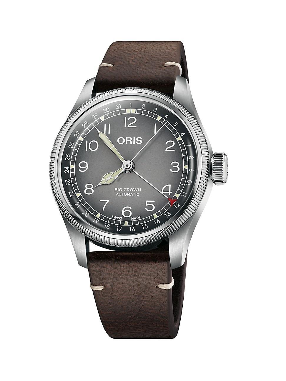 Mens Big Crown Oris x Cervo Volante Stainless Steel & Leather Strap Watch/38MM Product Image