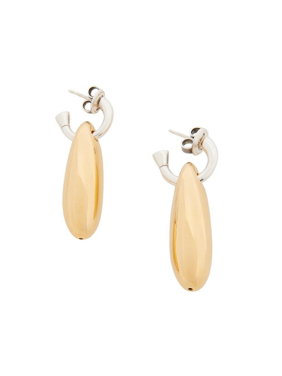 Womens 18K Gold-Plated & Silver Drop Earrings Product Image