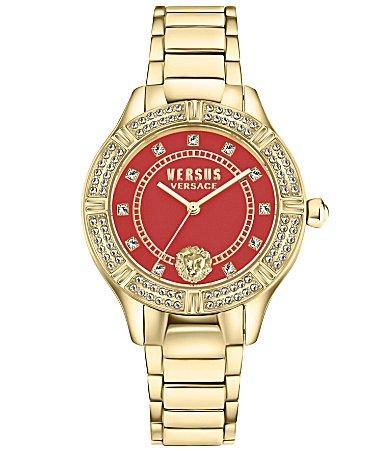 Versus Versace Womens Canton Road Gold Ion Plated Stainless Steel Bracelet Watch 36mm Product Image