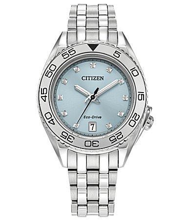 Citizen Womens Carson Three Hand Stainless Steel Bracelet Watch - Silver Product Image