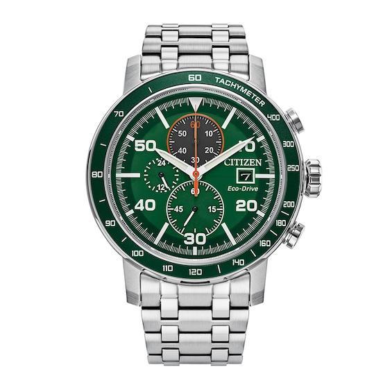 Citizen Eco-Drive Mens Chronograph Weekender Stainless Steel Bracelet Watch 44mm Product Image