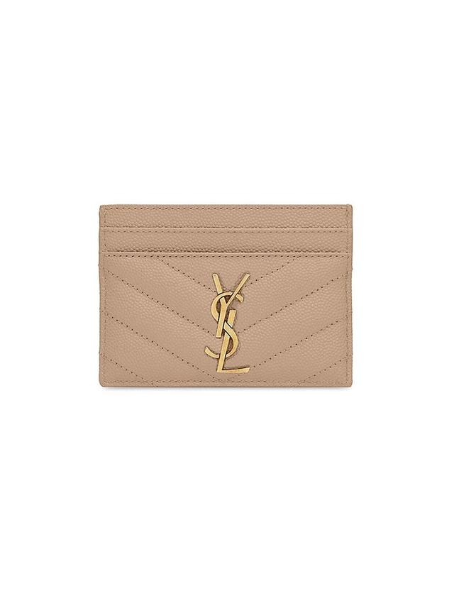 Womens Cassandre Matelasse Card Case in Grain De Poudre Embossed Leather Product Image