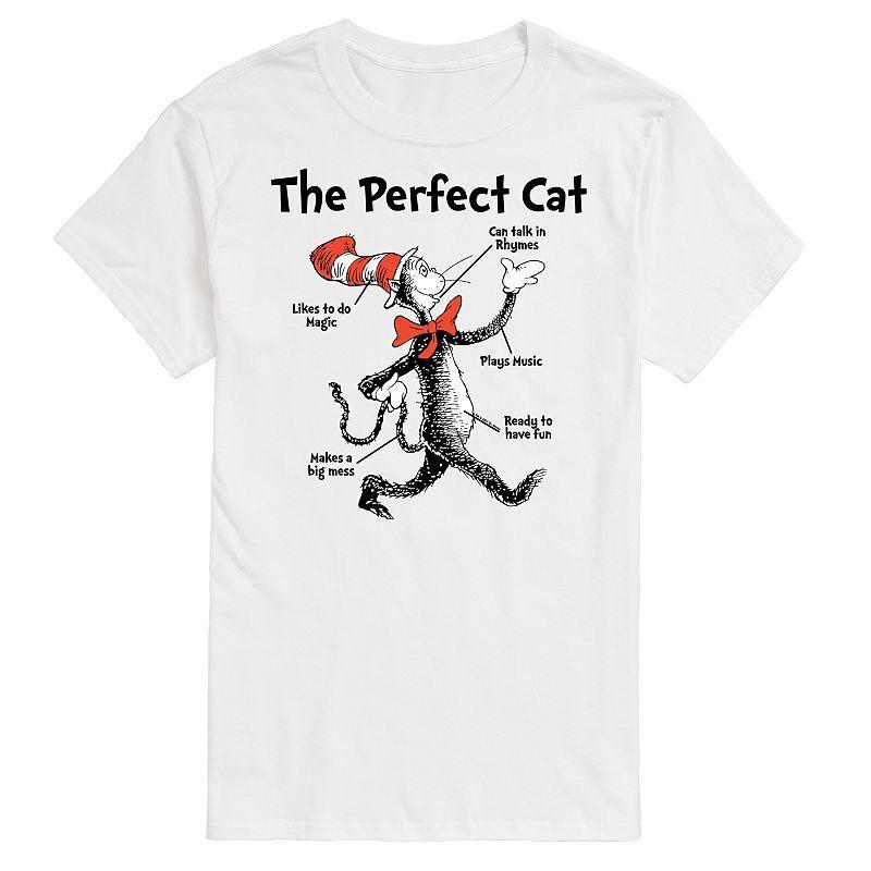 Big & Tall Dr Seuss Perfect Cat Tee, Mens Product Image