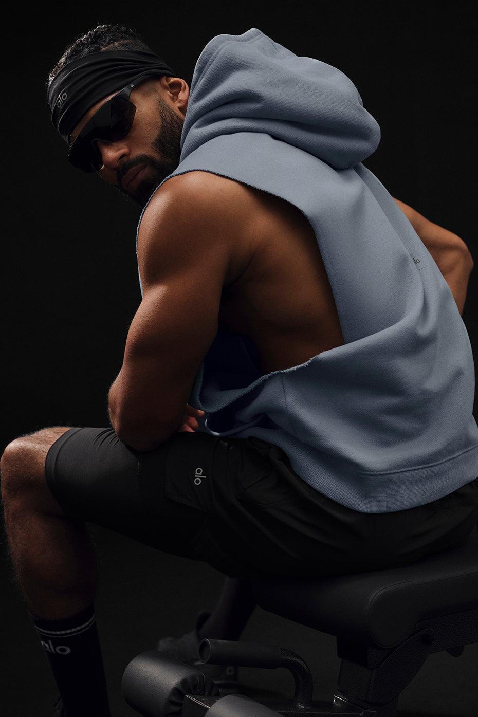 Renown Sleeveless Hoodie - Steel Grey Male Product Image