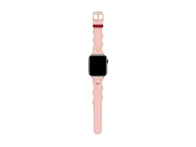 Ted Baker Wavy Leather Pink Keeper Hexagonal Pins w/ Logo 42/44 Watches Product Image