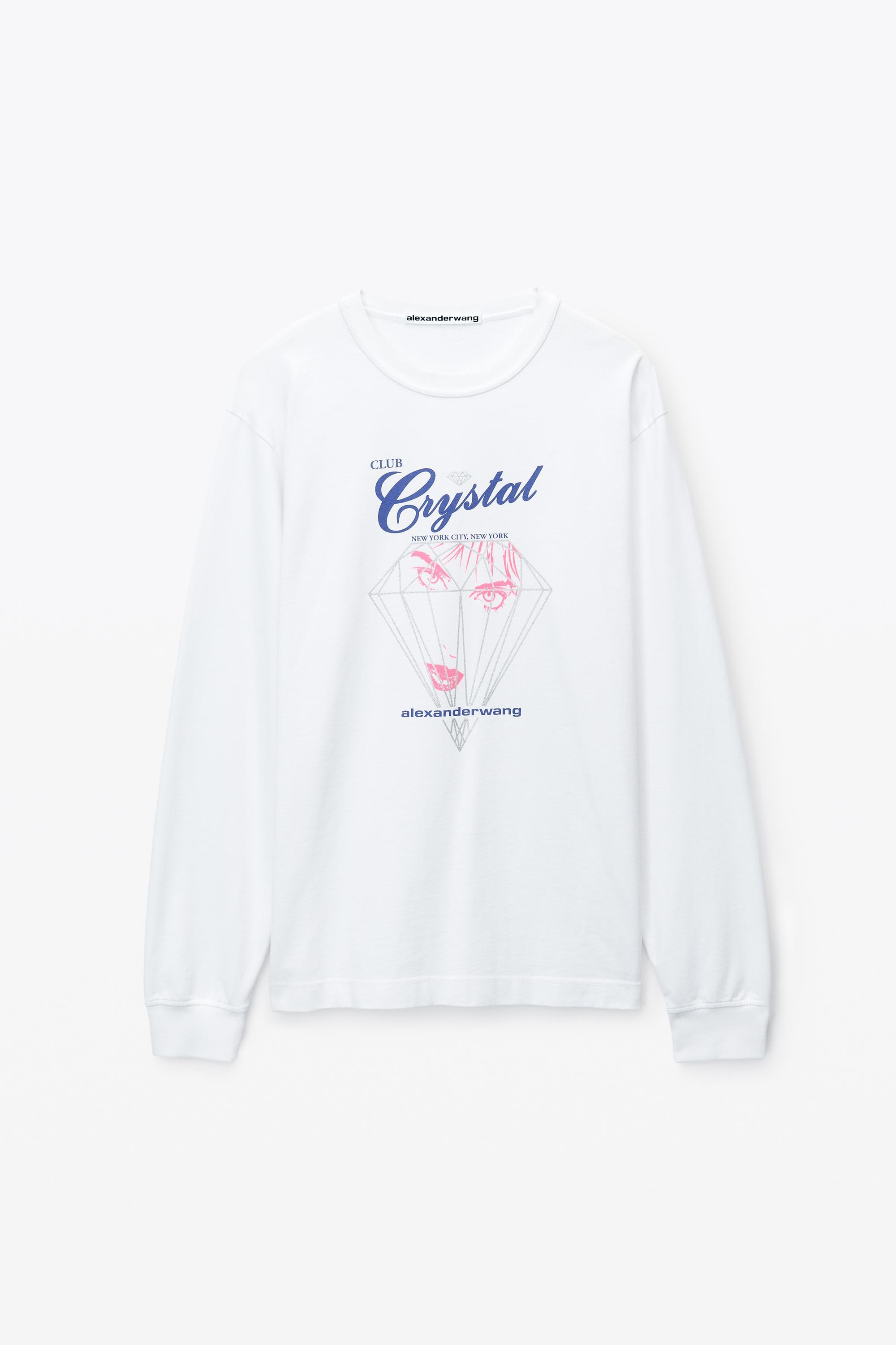 Graphic Long Sleeve Tee In Compact Jersey Product Image