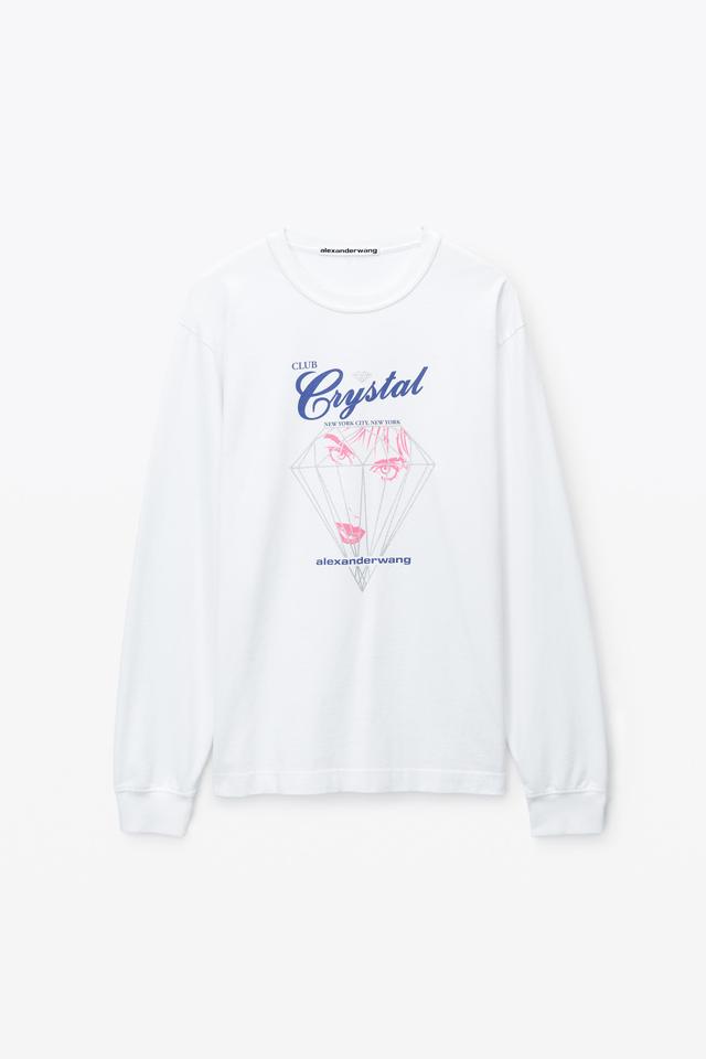 Graphic Long Sleeve Tee In Compact Jersey Product Image