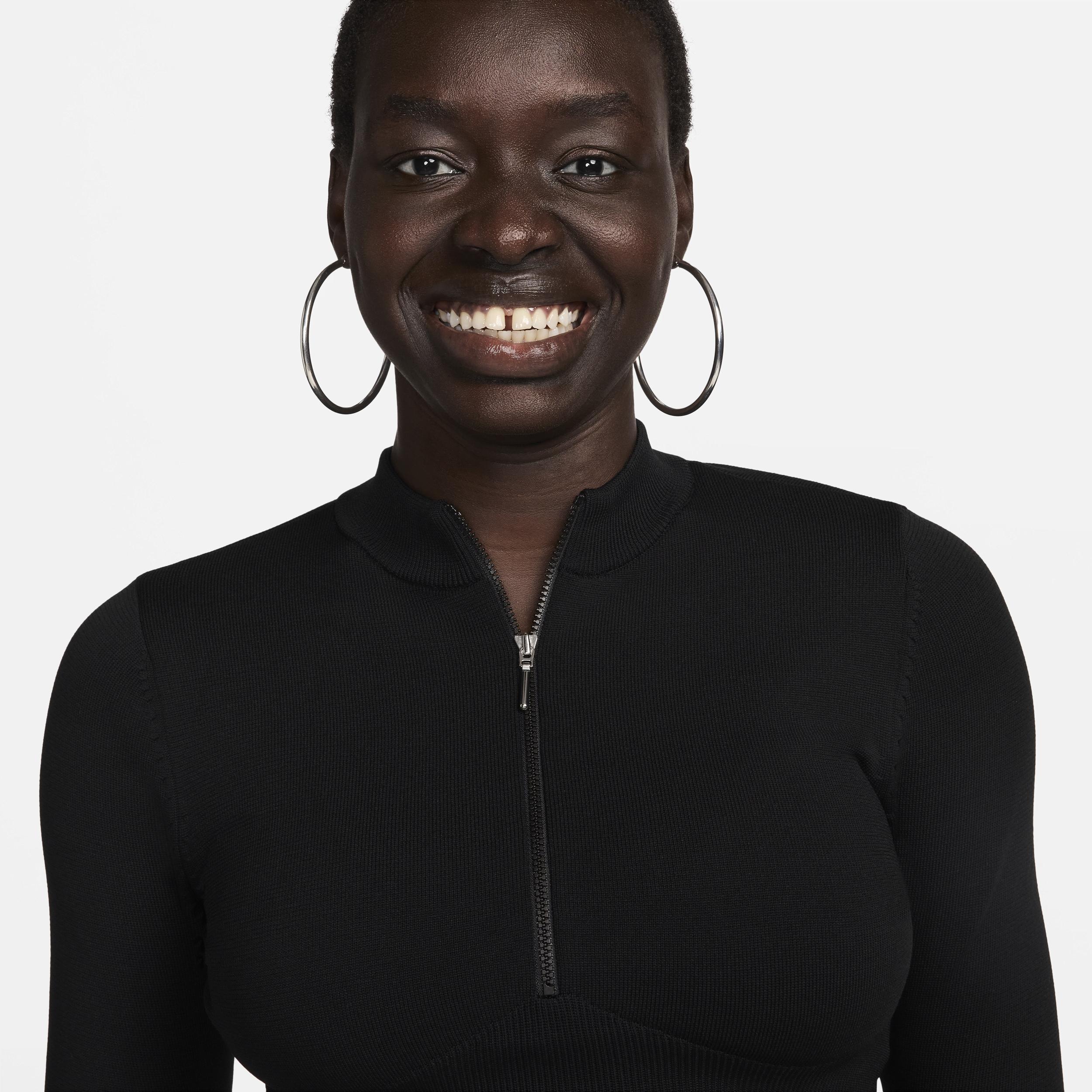 Women's Nike Sportswear Chill Knit Slim Long-Sleeve Cropped Sweater 1/2-Zip Top Product Image