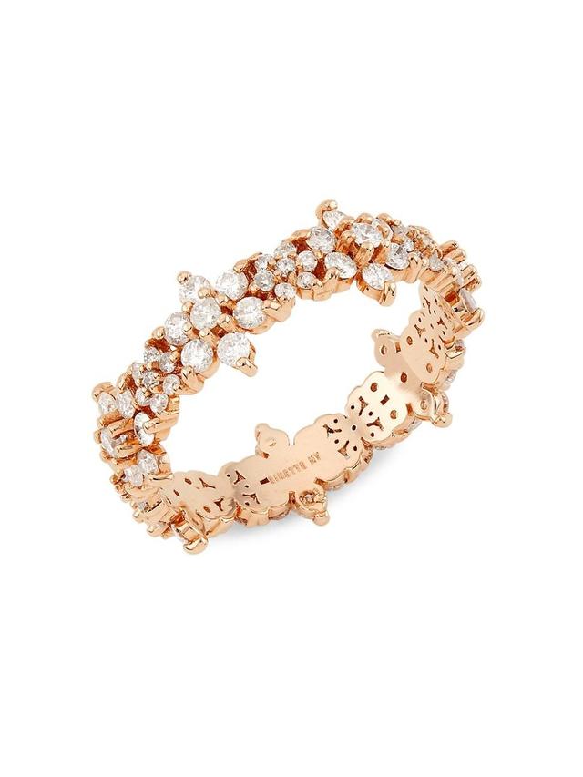 Womens Be Mine 18K Rose Gold & Diamond Star Band Product Image