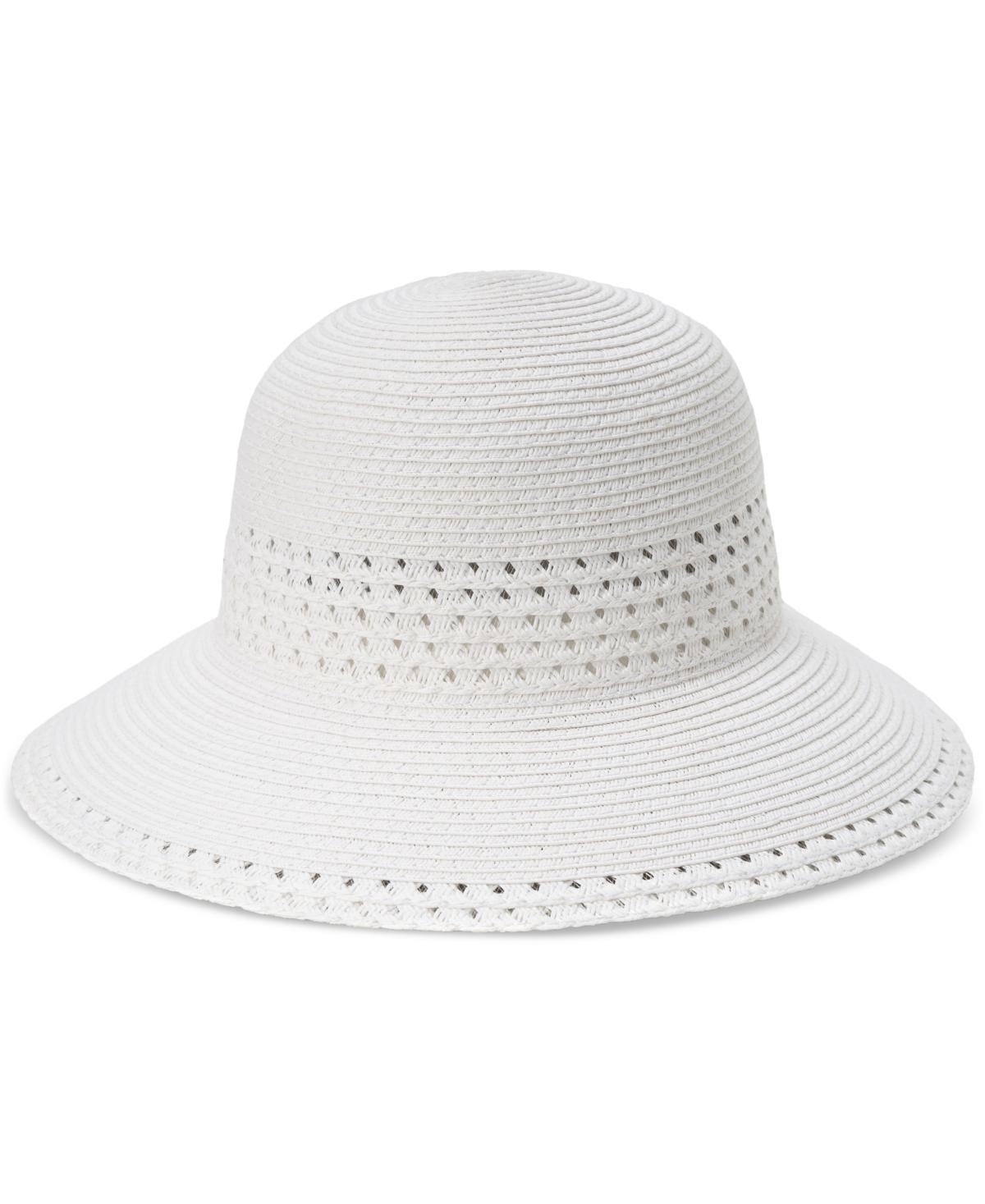 Giani Bernini Womens Open Inset Band Straw Cloche Hat Product Image