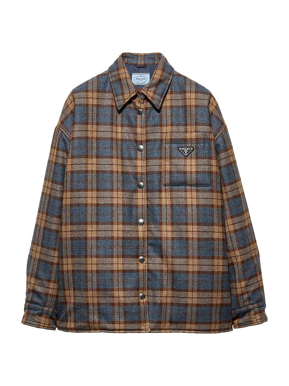 Womens Checked Wool Twill Lumberjack Jacket Product Image