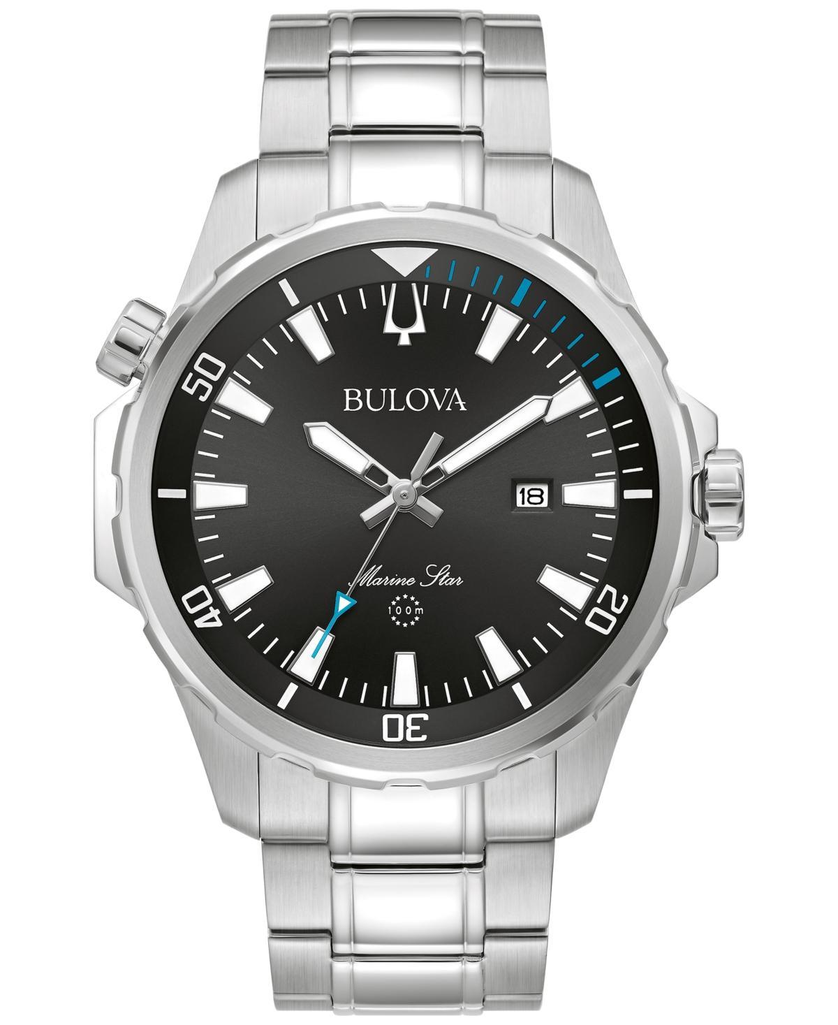 Men's Bulova Marine Star Two-Tone Watch with Blue Dial (Model: 98B384) Product Image