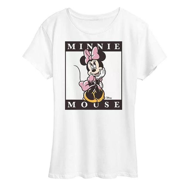 Disneys Minnie Mouse Type Block Graphic Tee, Womens Product Image