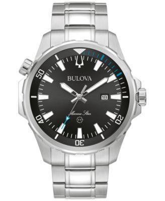 Bulova Mens Marine Star Two-Tone Stainless Steel Bracelet Watch 43mm Product Image