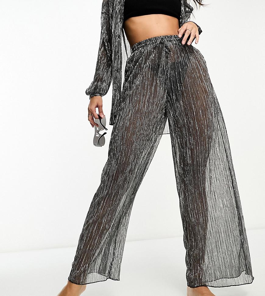 South Beach metallic plisse beach pants product image