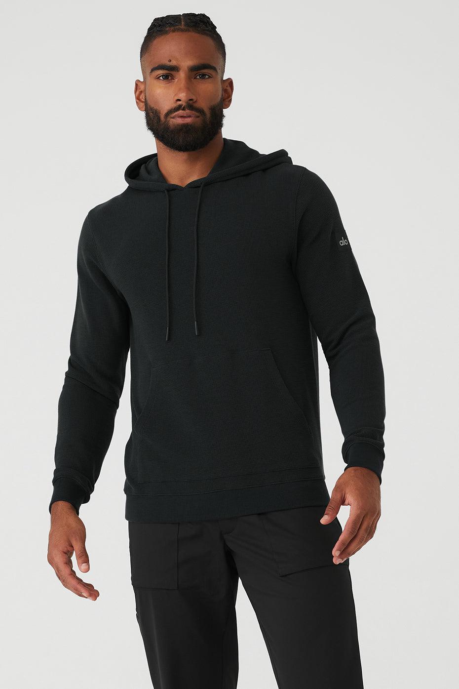 Micro Waffle Fast Break Hoodie - Black Male Product Image