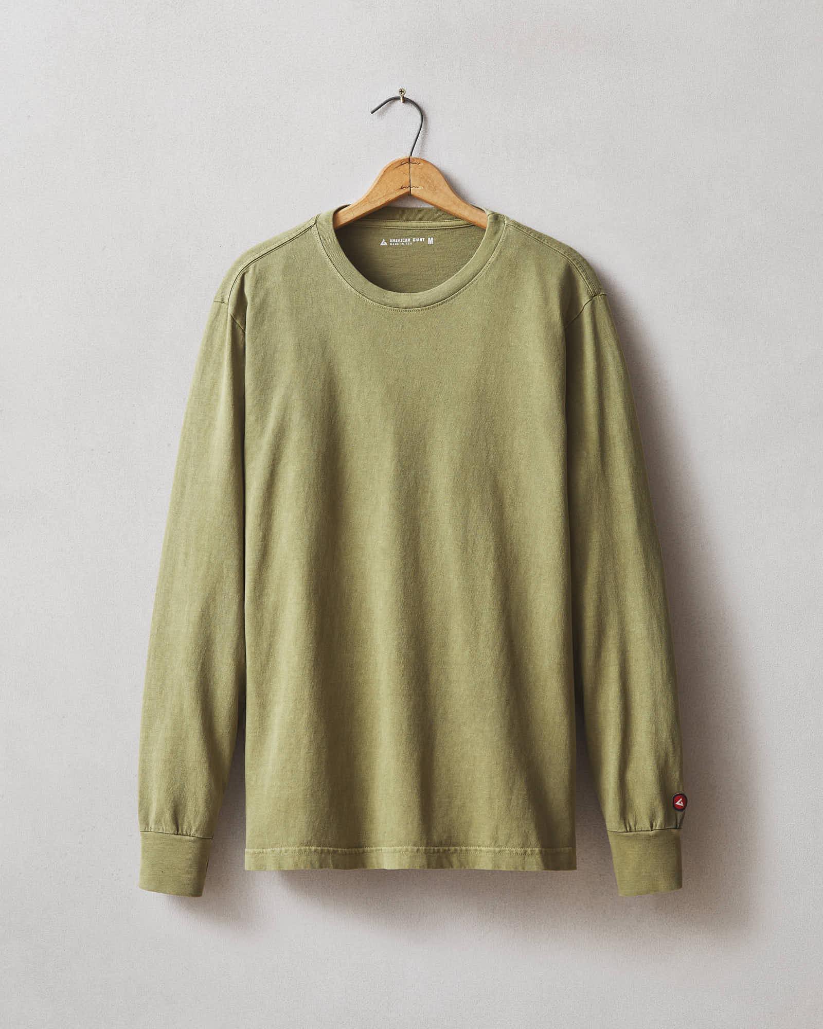 Vintage Crew Long Sleeve Tee - Washed Capulet Olive Product Image