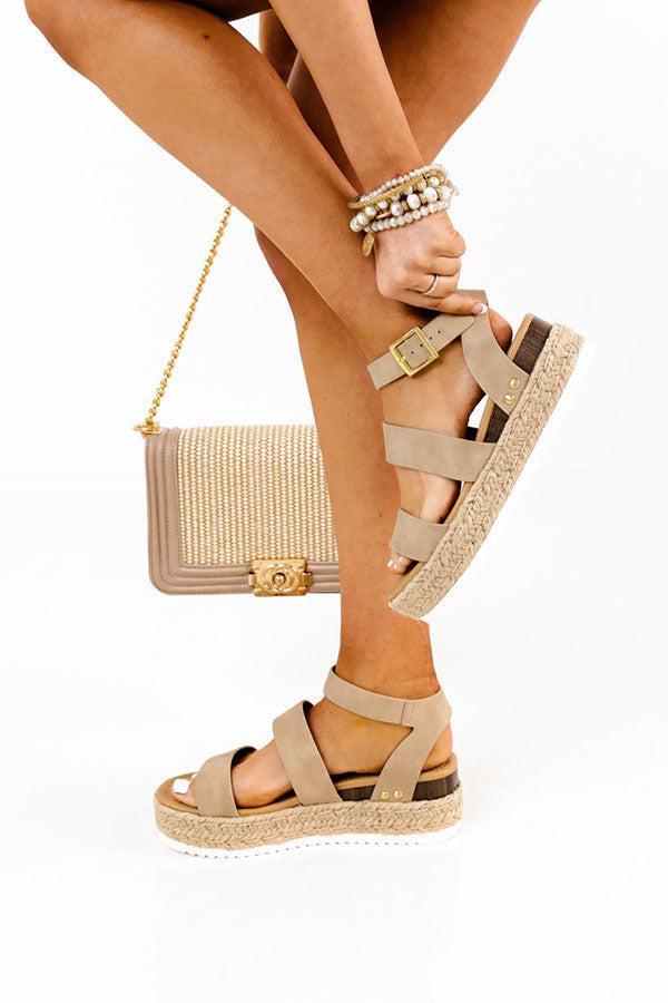 The Lela Espadrille In Beige product image